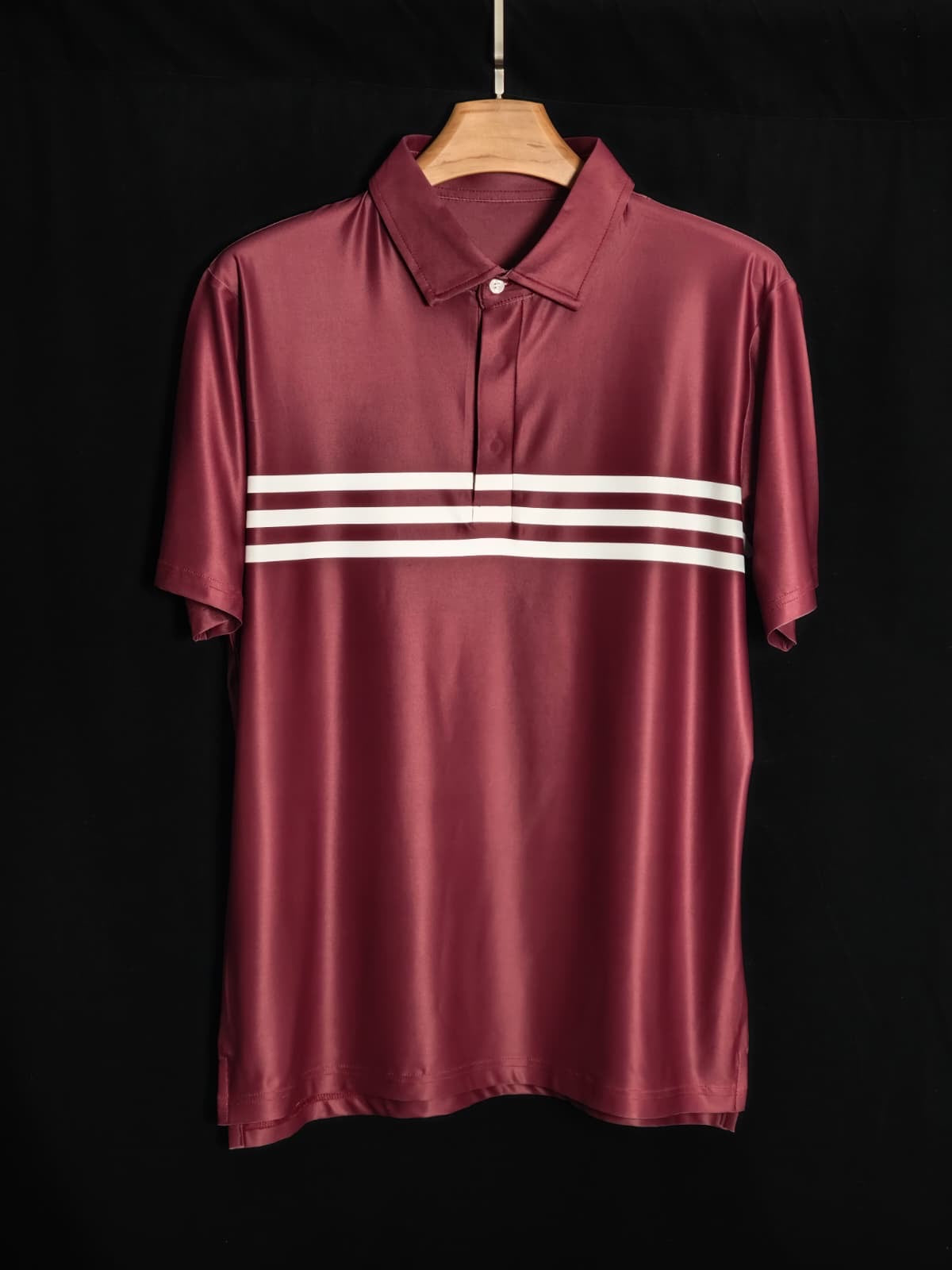 Maroon Stripe Polo