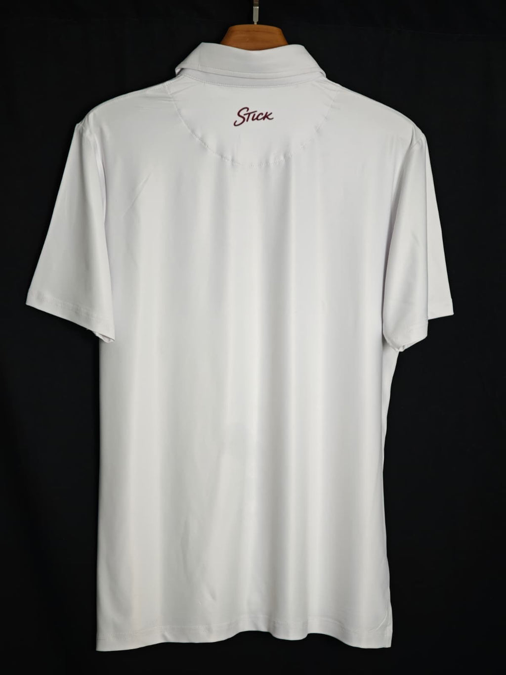 White with Maroon Stripe Polo