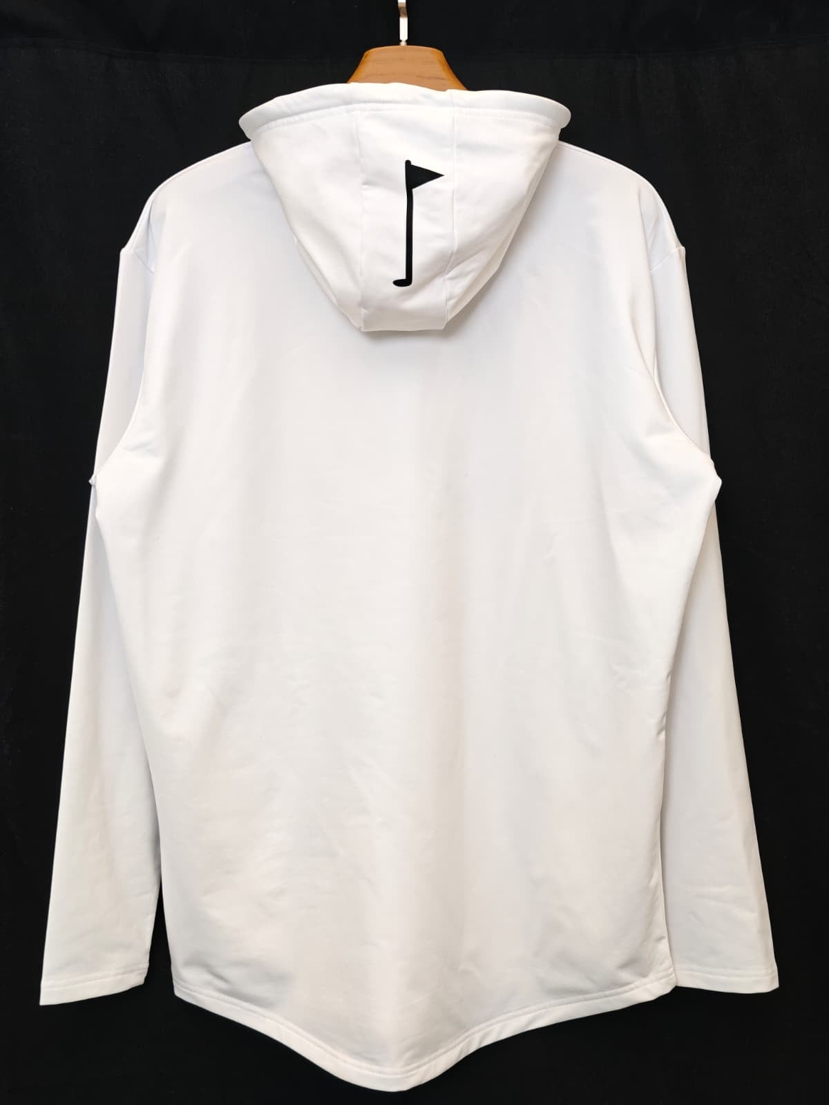 White Stick Hoodie - Front Silicone Logo