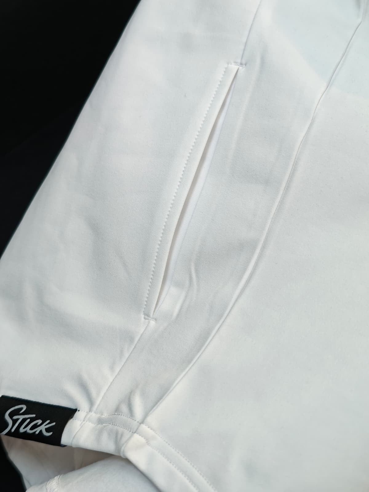 White Stick Hoodie - Shoulder Logo